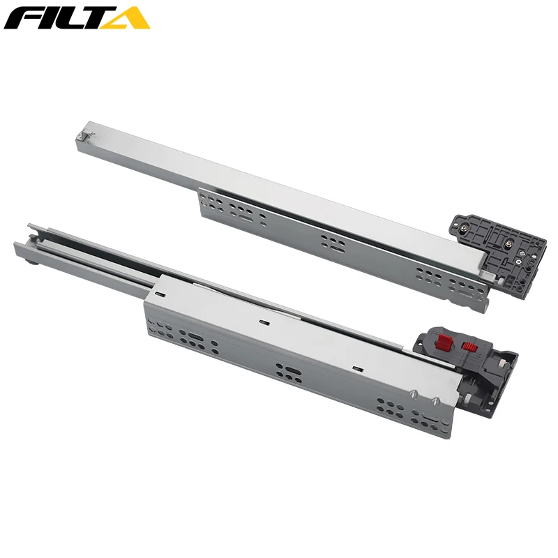 Filta Hardware China Factory Telescopic Self Closing Heavy Duty Soft Closing Undermount Drawer Slide