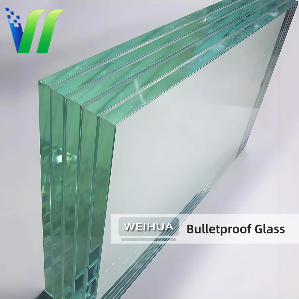 High Security Level Bullet Resistant Impact-resistant glass Laminated Glass for Car Bank Window Armored Vehicles