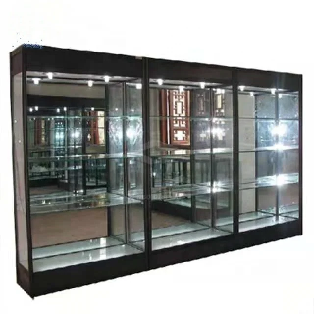 Cheap Glass Display Cabinet for Retail Store Lockable Smoke Shop Showcase with Lighting