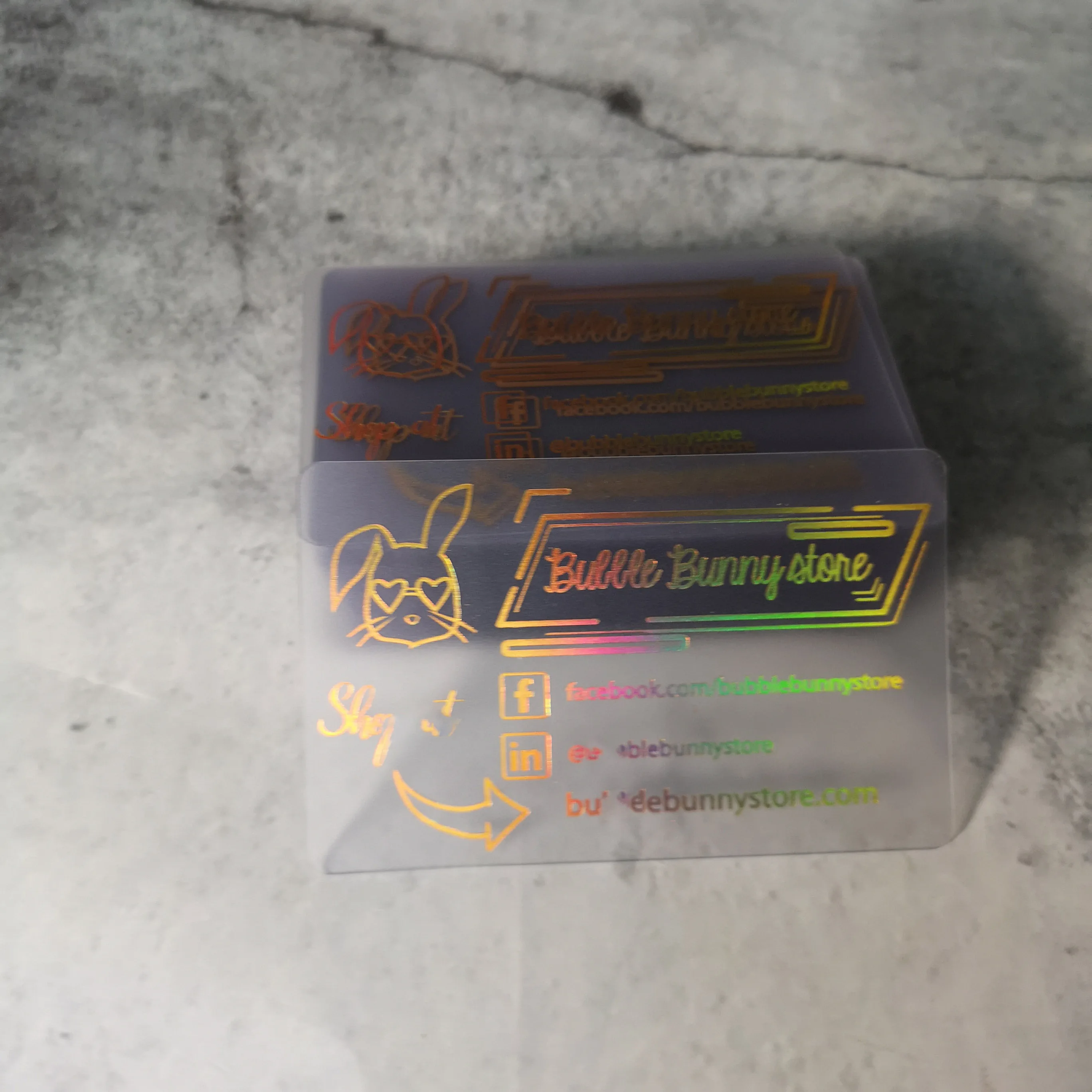holographic neon business cards Holographic Foil Business Cards