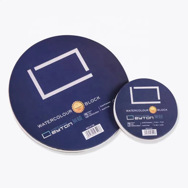 Professional Painting Watercolor Paper Round Pad 300 Gsm Cold Press Hot Selling High Quality Acid Free
