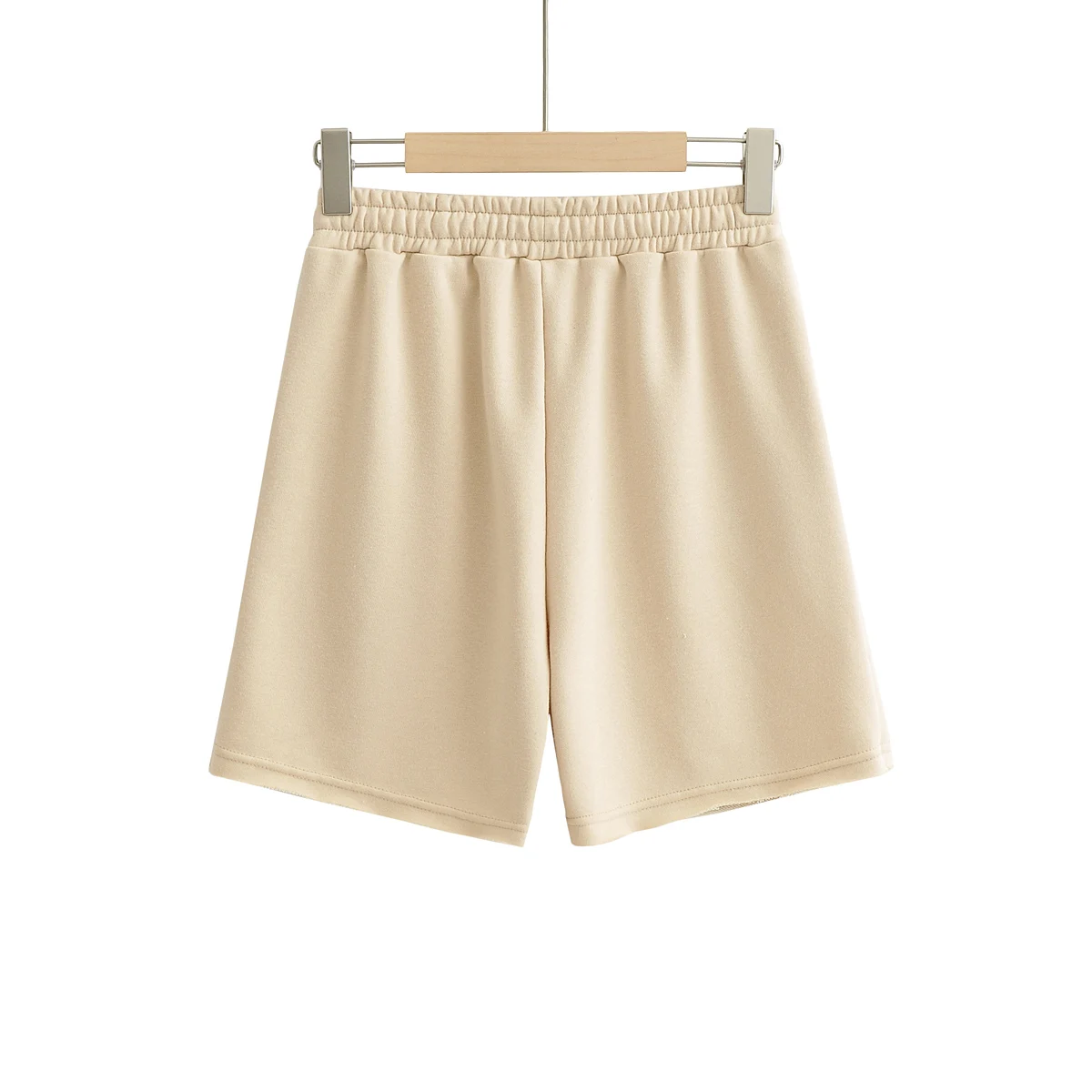 4 Colorway Drawstring Waist Solid Color Casual Fashion Polyester Cotton Mix Shorts for Women