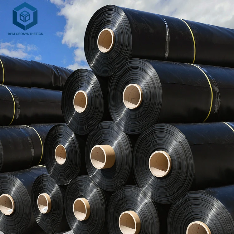 BPM GEOSYNTHETICS High Quality HDPE Geomembrane Black High Density Polyethylene Pond Liner Waterproof Membrane