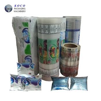 KOCO 500ml Plastic Film Roll Bag Pure Water Sachet for Water Sachet HDPE Packing Material Stand up Pouch Heat Seal Beverage Bopp