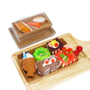 White Cardboard Fruit Takeout Container Cake Sushi Food Packaging Paper Box