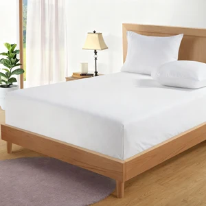 100% Cotton 300TC Elastic Fitted Sheet Flat Sheet Set for Custom Sizes Hotel & Hospital