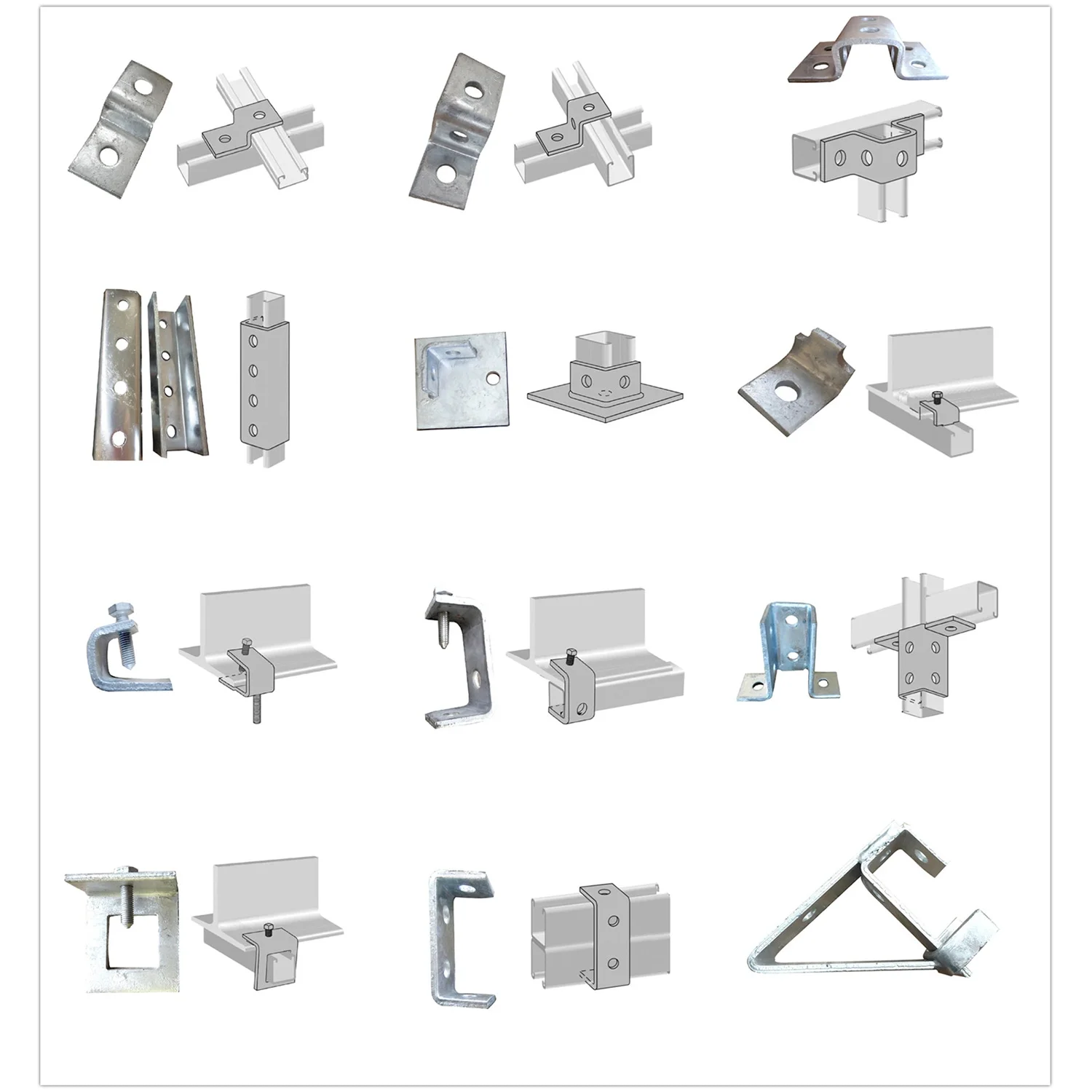 Hot Dip Galvanized,Electric Galvanize Unistrut Post 120*60*5mm For 41*