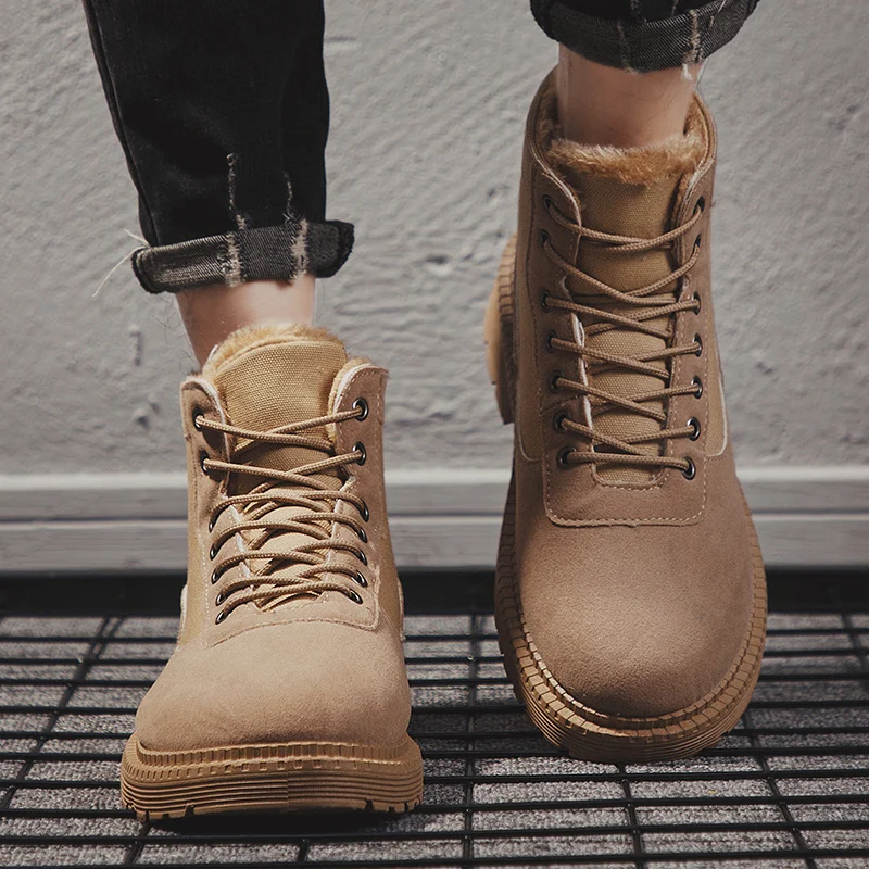 Производитель мужской обуви, поставщик сапог, взрослая обувь, повседневная черная Красивая защитная обувь, согревающая зимняя обувь для мужчин
