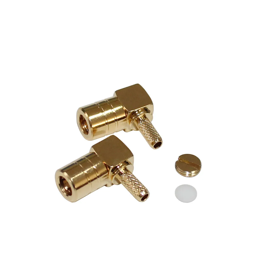 product gold plating smb c kw15 coaxial connector 50ohm smb bent female connector for rg316 cable-0