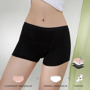 Lynmiss Teens Lovely Menstrual for Teens Period Culotte Pocket 4 Layer Leakproof Menstrual Brief Style Period Panties