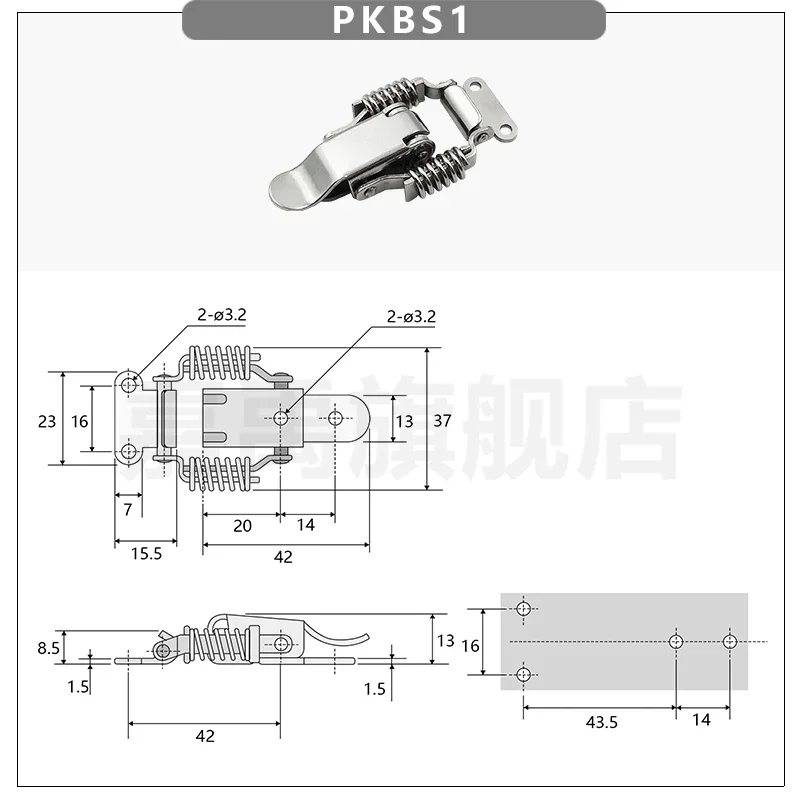 product wholesale customized universal pkbs pkbsl 304 stainless steel  snap locks with springs-40