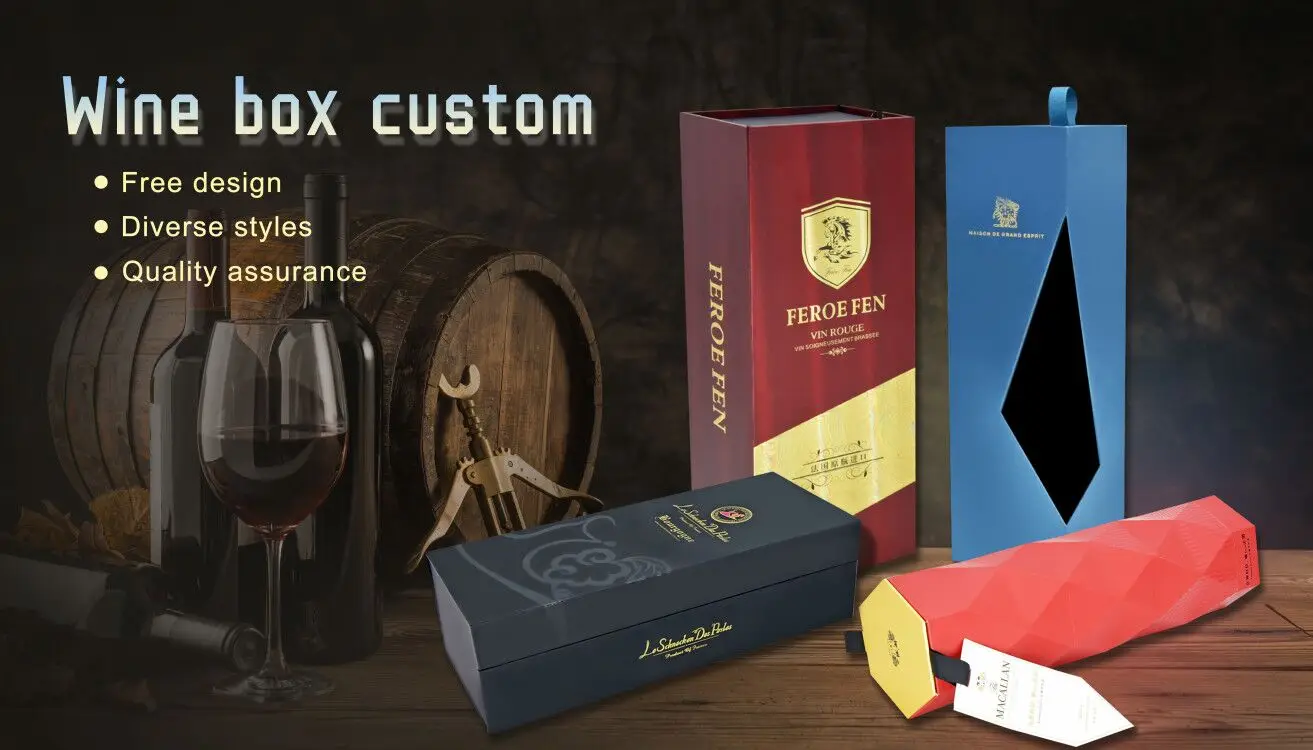 Luxury PU Leather Gift Wine Box - Customizable Packaging
