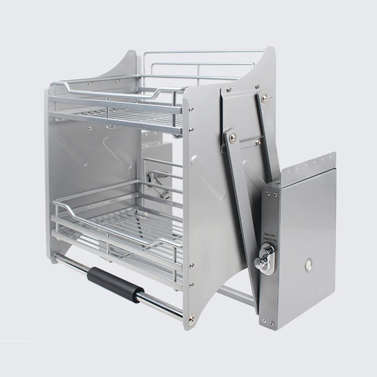 Cabinet pull basket: double storage, refrigerator top cabinet pull-down  basket, cabinet buffer lift pull-down basket machine - AliExpress