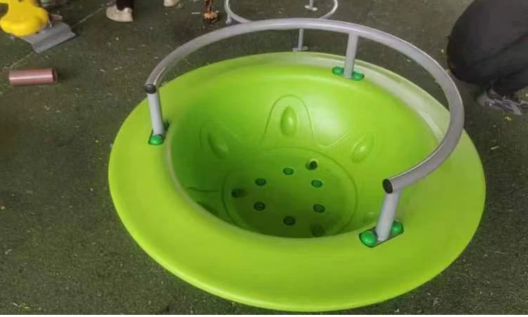 Large Bowl Armrest Swivel Chair High Quality Metal Child Swivel Seat Commercial Outdoor Playground Equipment Children's Carousel