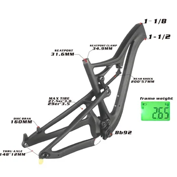 Full Suspension 27.5er Boost Mtb Disc Brake 160mm Rear Axle148