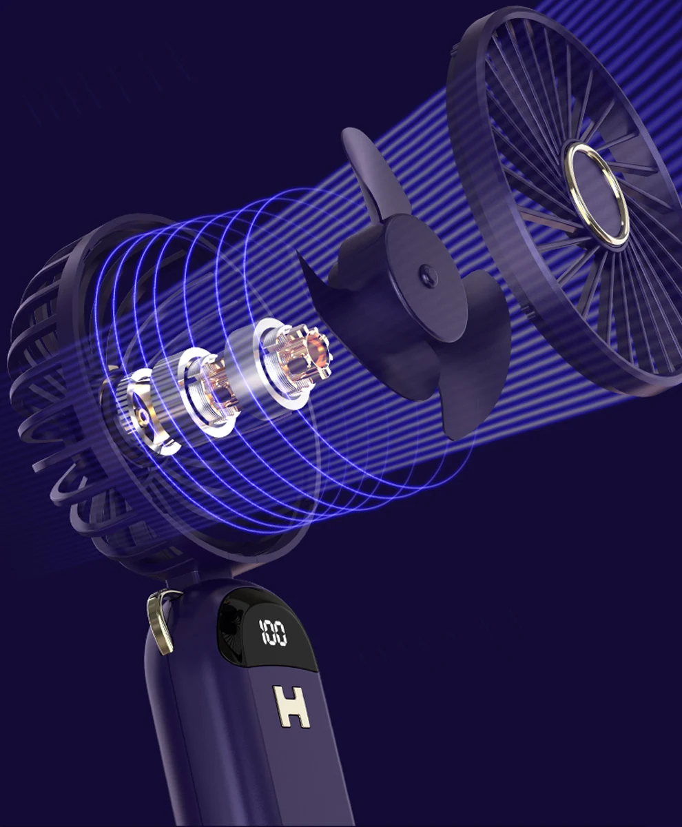 LOGO Customise Wearable Rechargeable Usb Mini Handheld Small Fan Air ...