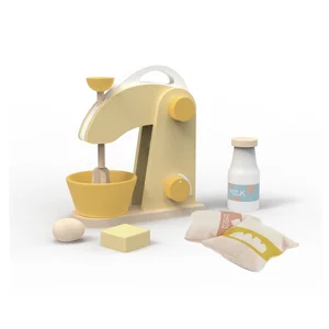 Unisex  Wooden Mixer Kitchen Toys Educational Multifunctional Pretend Play Wood Toys