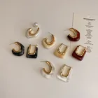 Resin Earrings Earrings Vershal Gold Plated Vintage Geometric Irregular Resin Arcylic Earrings Jewelry For Women