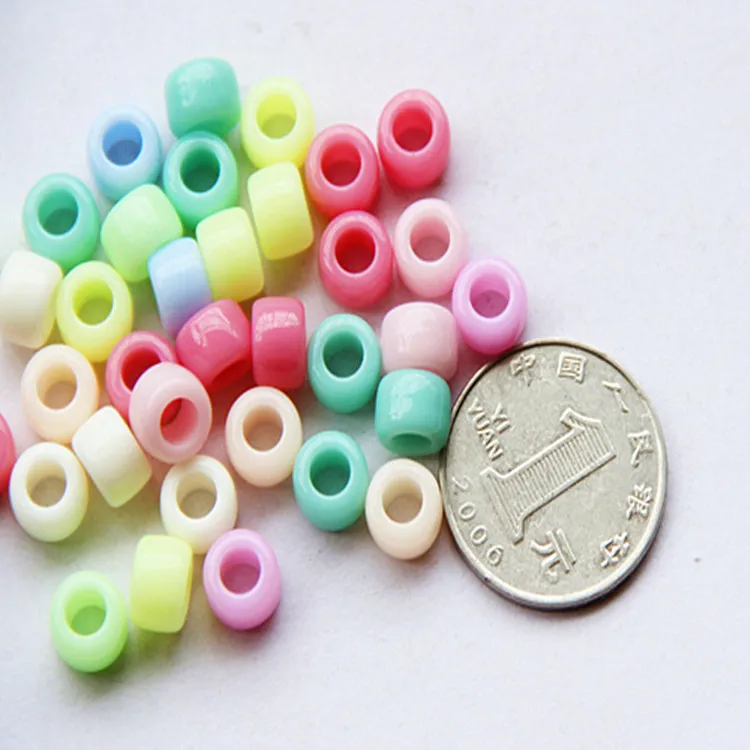 Factory Customize Large Hole Plastic Beads For Children Diy Jewelry