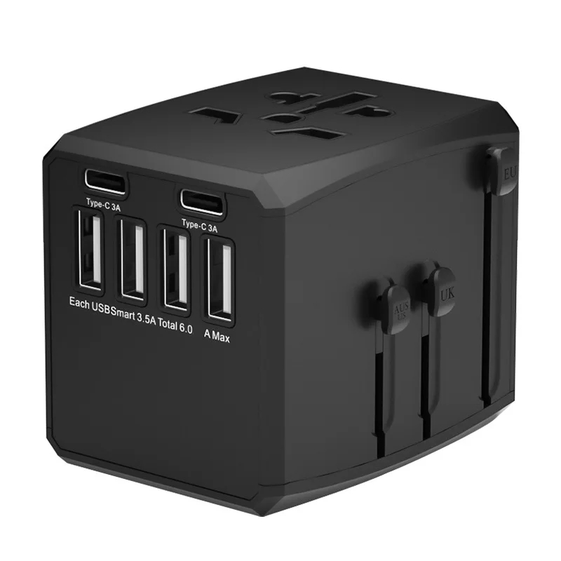 Travel Adapter UK EU US AU UniversalUsb PD30W Wall Power Travel Adaptor Multi Plug Universal Travel Adapter