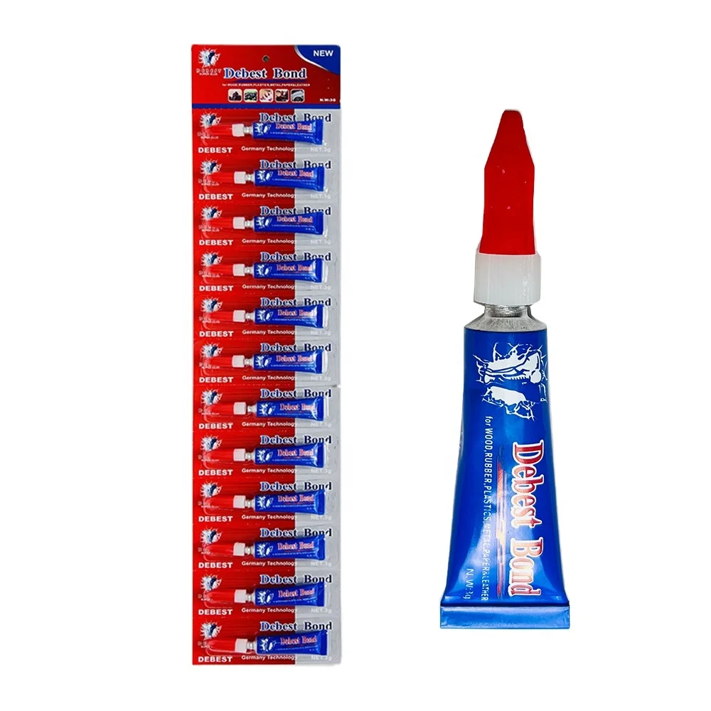 Factory Direct 100% Original Quality Clear Shoe Glue Fast Bond Liquid Super Glue Adhesive Easy Tear for Leather 12pcs Pack