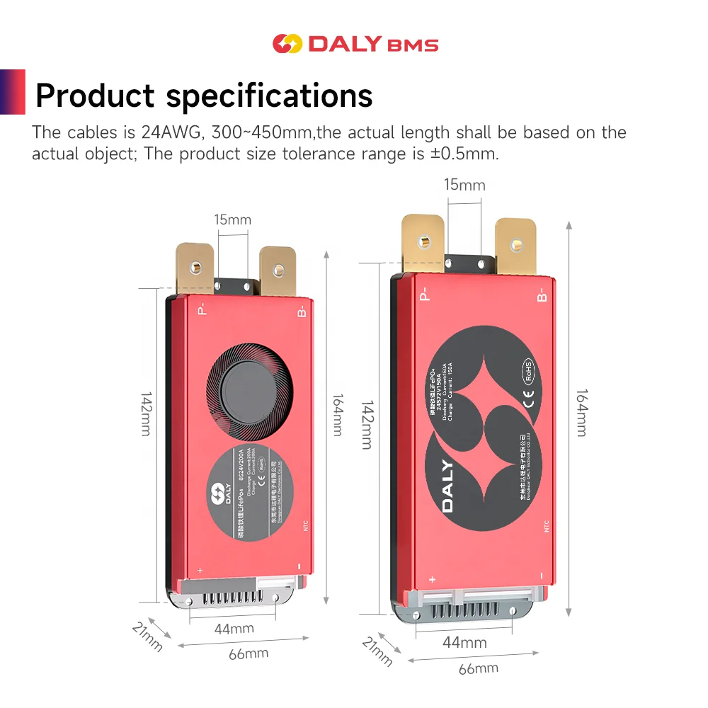 Daly Li-ion BMS 17S 60V 150A BMS for Golf Cart Lithium ion Battery Pack 18650 Li-ion 60V BMS Management System Board Daly