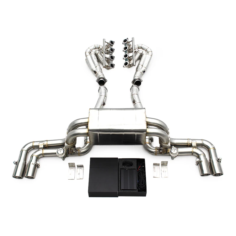 SS304 Header Manifold Straight Downpipe Valve Catback For Ferrari 360 / F360 3.6L Modena / Spider
