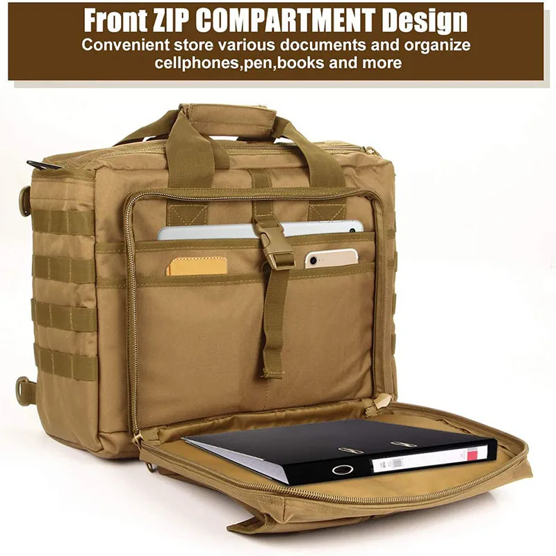 Multifunctional Tactical Bag Training Messenger Bag Tactical Style Laptop Briefcase Outdoor Tactical Briefcase Bag