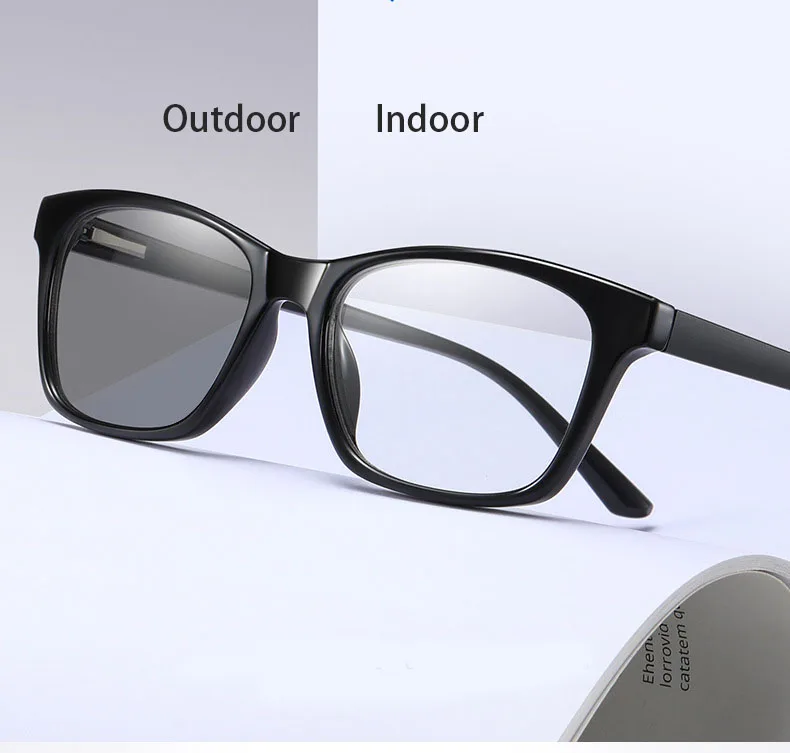 Smart light-sensitive lens color change blue light blocking phone screen protector glasses TR90 glasses with spring hinge
