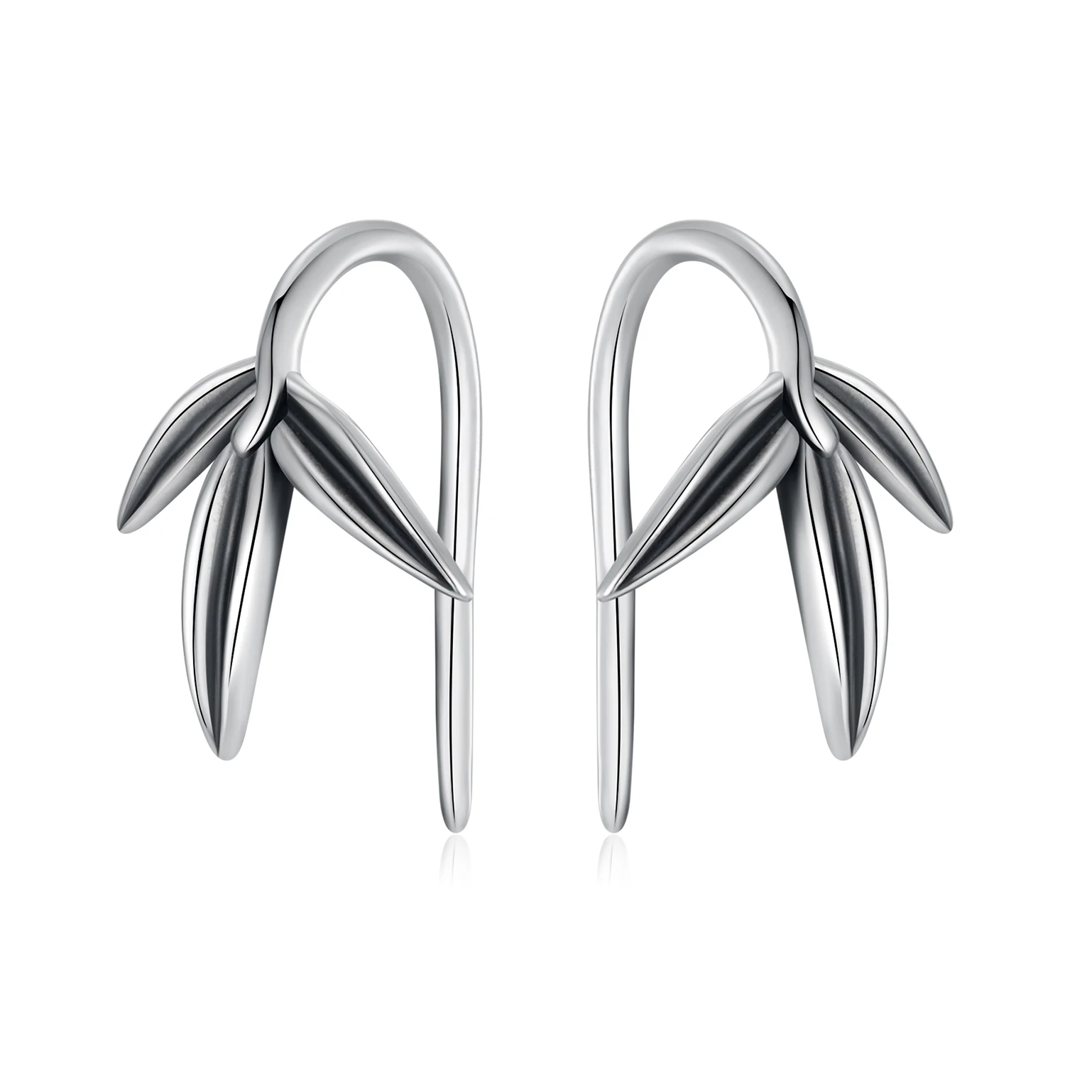 ＊Sterling Silver Bamboo Pierced Earrings Amazon.com: Jewelryweb - 925 Sterling Silver Rhodium-plated
