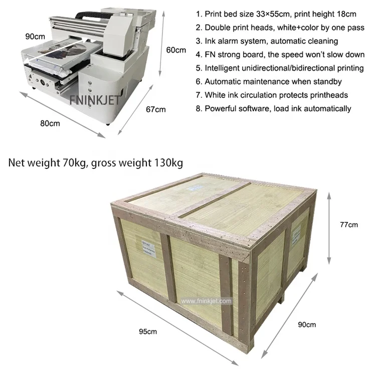 A3 Pro Double Printhead DX9 Multicolor Cheap Cost T Shirt Printing Machine DTG Printer Direct to T-shirt Garment Socks Pants