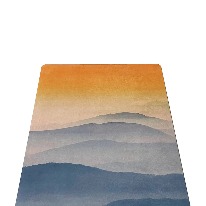 Sunset Distant Mountains Custom Printed Washable Yoga Mats China Wholesale Exercise Mat Yoga Nonslip Disposable Yoga Mats