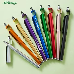 Multifunctional 0.5mm Plastic Ballpoint Pen Customizable Logo Printing Gel Pens for Mobile Phone Holder Touchscreen