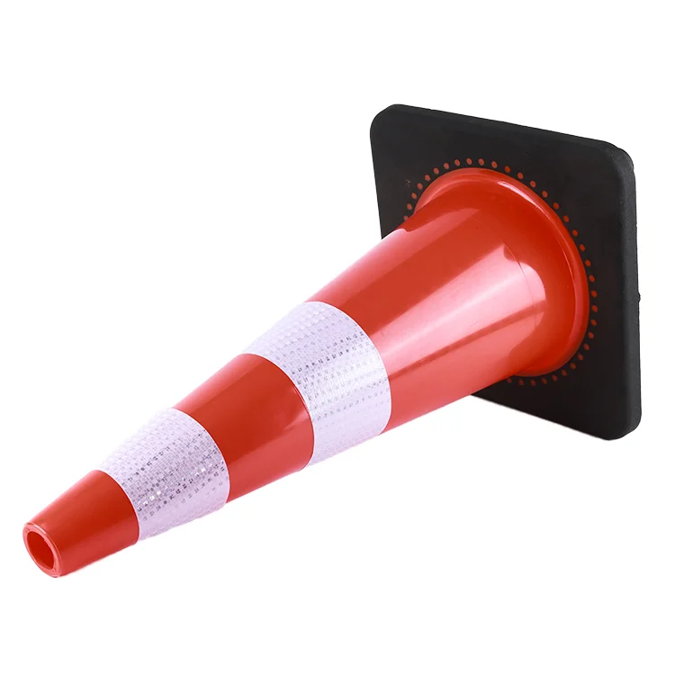 product heavy duty pvc orange 25kg plastic  black base traffic cones  durable safety orange cones for construction  and parking cones-2