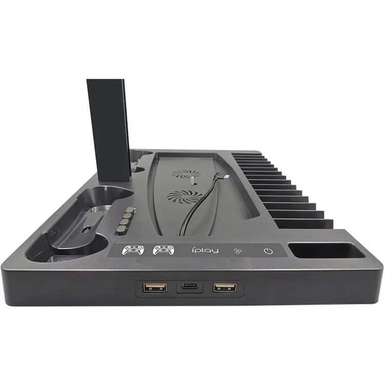 SYYTECH Multifunctional Game Console Bracket Headset Cooling Fan Controller Charging Stand Base for PS5 Accessories