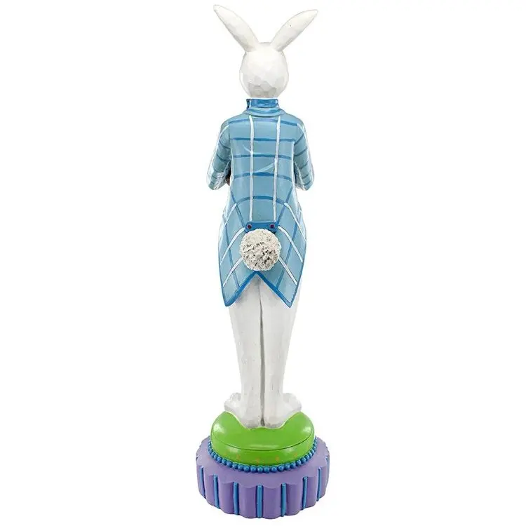 Easter Bunny Rabbit Butler Statue Waiter Rabbit Is at Your Service Cute Rabbit