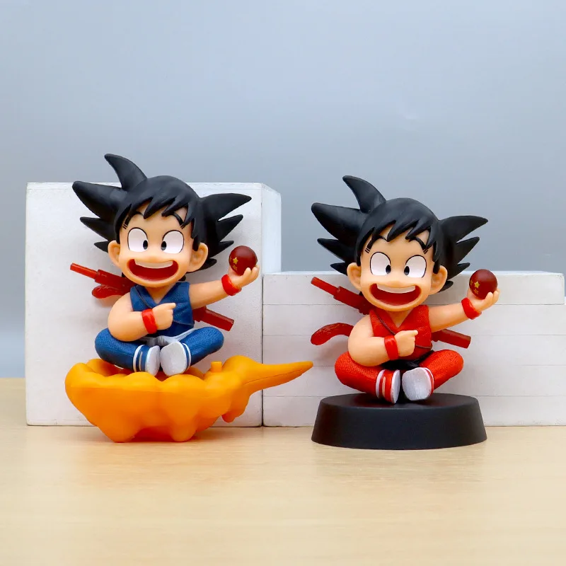 Al New Hot Anime Dragonballs Goku Pvc Doll Q Version Childhood Monkey ...