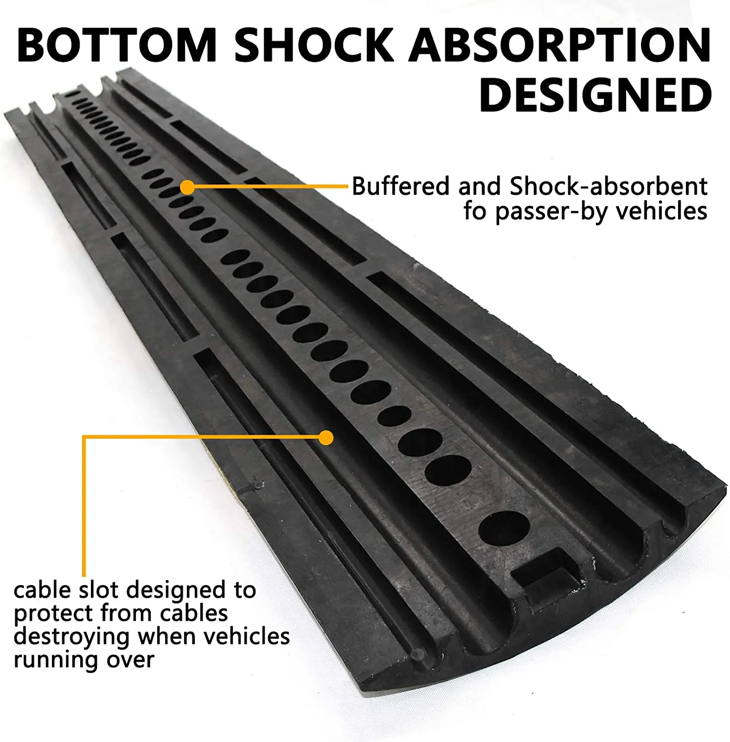 Reflective Rubber 30 Inch 6 Foot 1.83m Road Hump Speed Bump manufacture