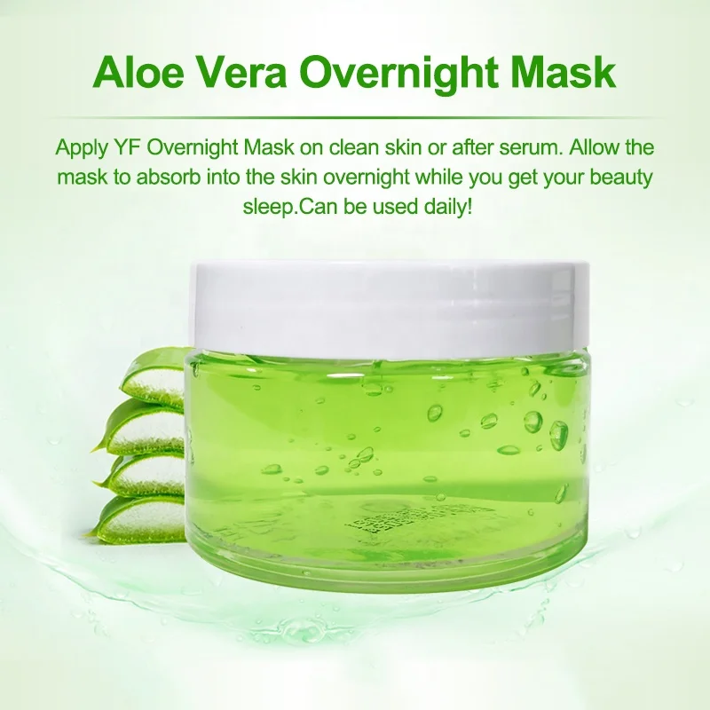 Low MOQ Private Label Organic Natural Face Mask for NightTime Skin Repair  Whitening Moisturizing Aloe Vera Facial Mask
