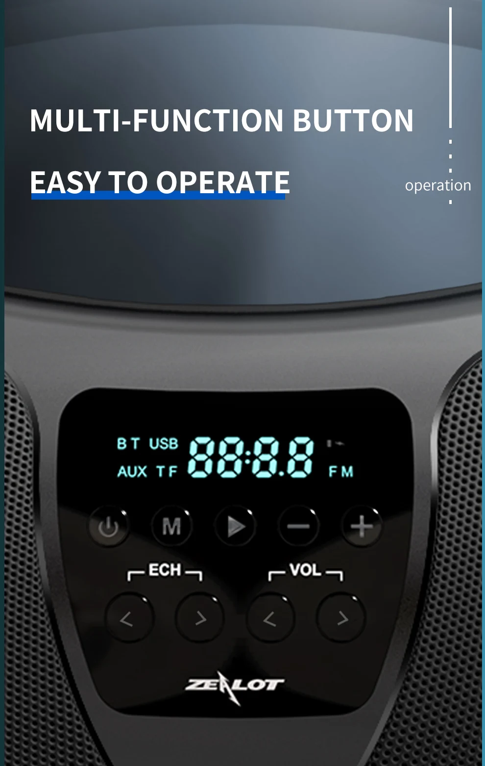 Speaker Karaoke Family KTV Portable Bluetooth Speaker 20W ZEALOT P1