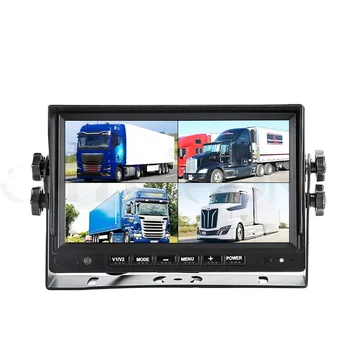 High Quality Car Tv Monitor 7 Inch AHD Four Split Screen Video Recorder Vehicle Screen Monitor With U-shaped Metal Bracket