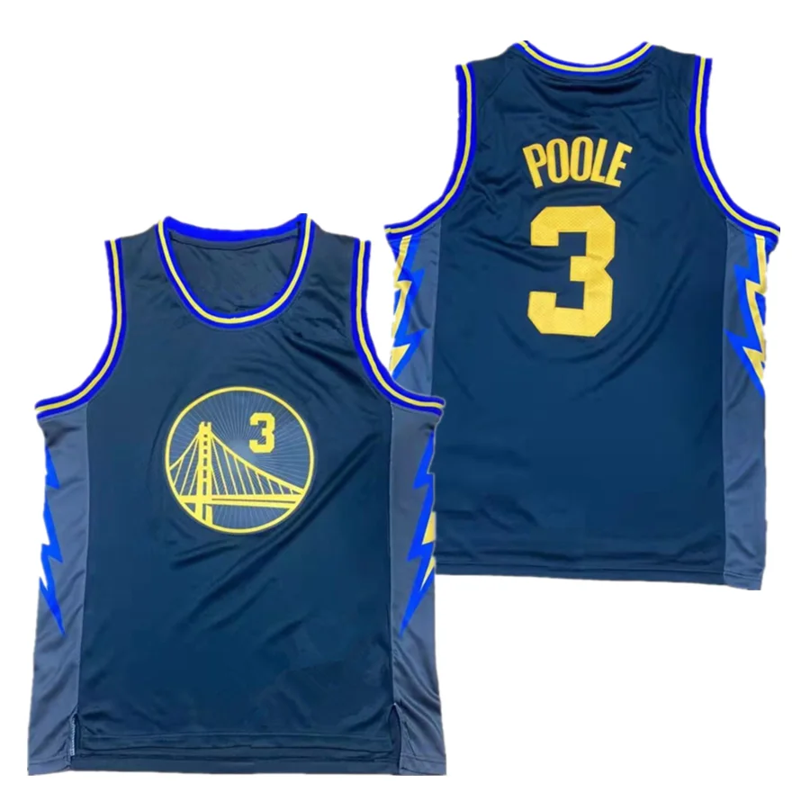 Golden State Warriors #3 Jordan Poole Black Stitched Basketball