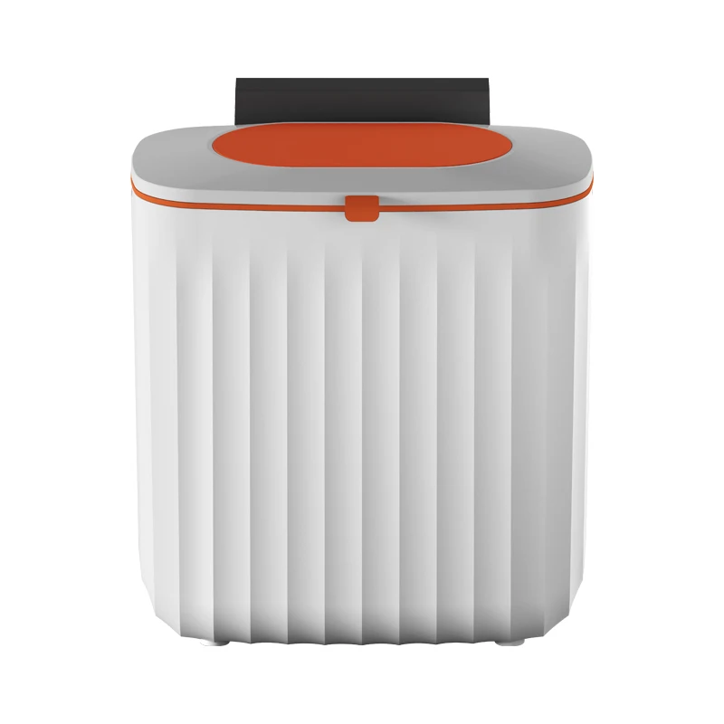 Compact 8L Pedal Trash Can Lid Wall Decorative Mini Rubbish Bin Simple Airtight Rectangular Storage Patio Bathroom Recycling
