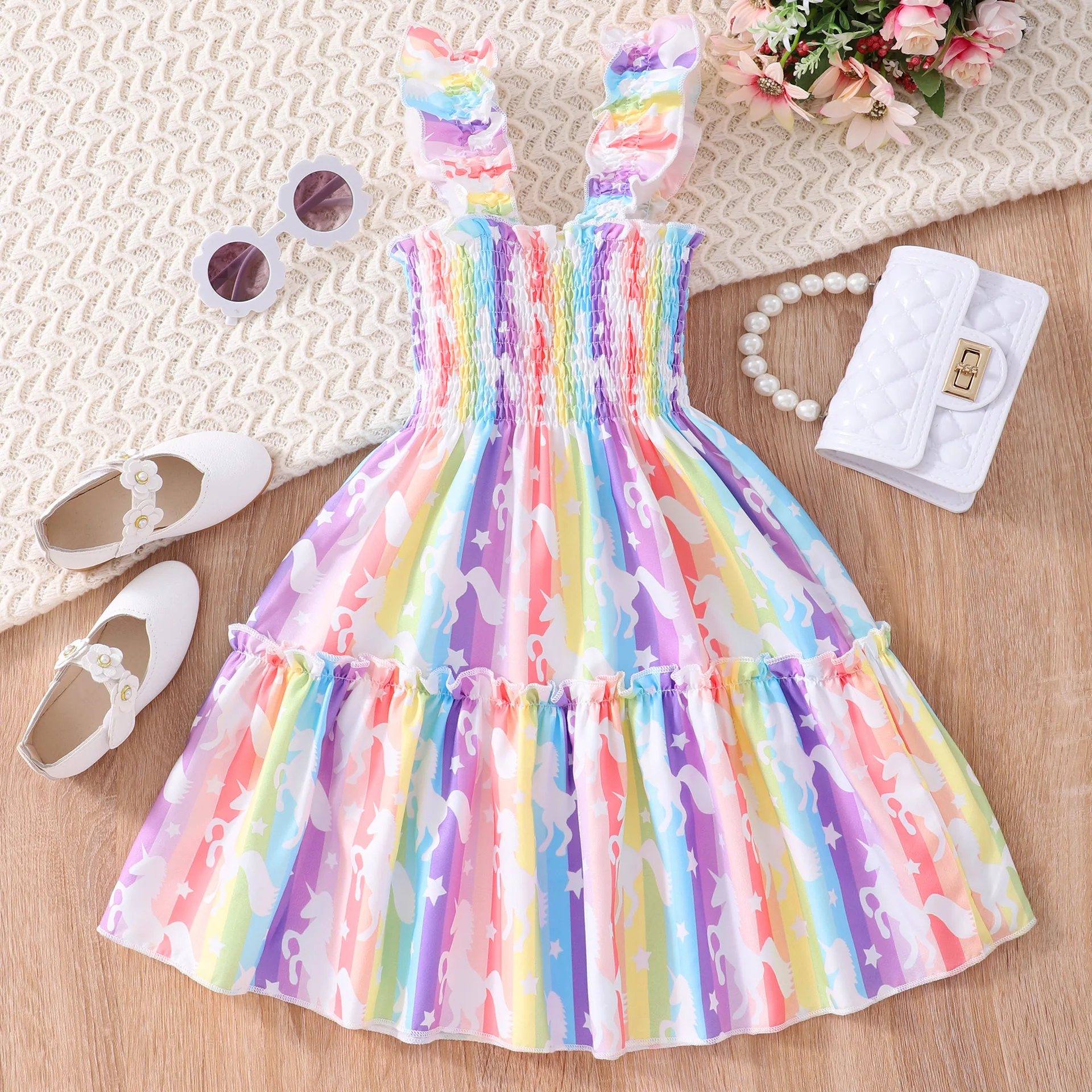 Rainbow Chevron Stripe cheapest Sun Dress 1-2y 3-4y 5-6y