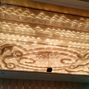 Elegant Customized Hotel Led Crystal Chandelier Ceiling Lighting Luxury Wedding  Banquet Chandelier