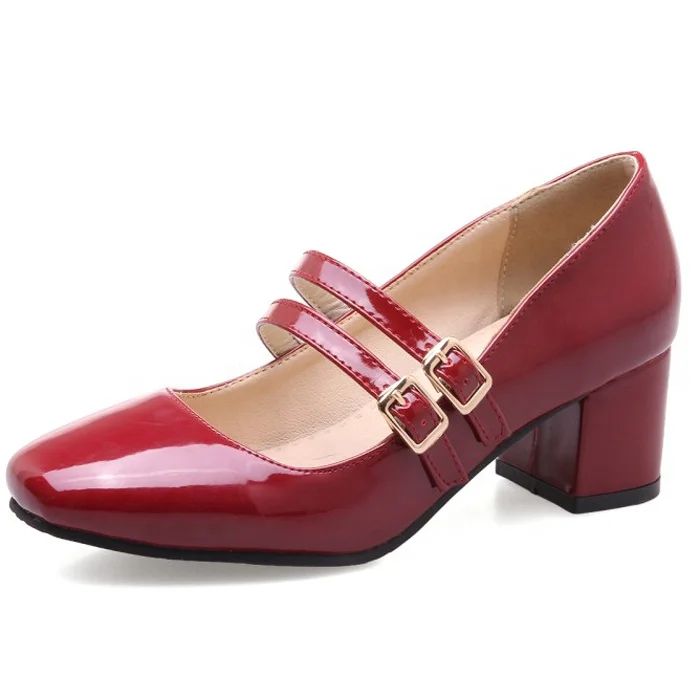 mary jane double strap shoes