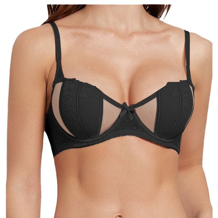 W0208 mesh cup and underwire detail