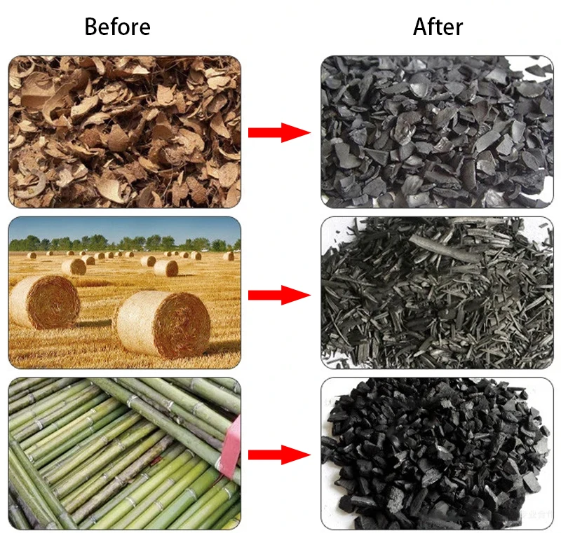 Hot Air Flow Biochar Pyrolysis Stove - Efficient Carbonization