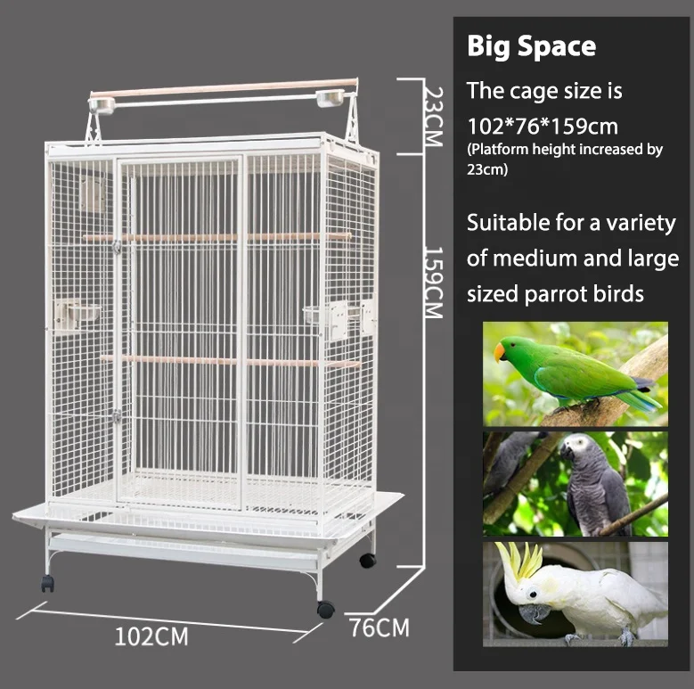 Cage for African Grey Parrot Parrot Cage Birdcage With Accessories