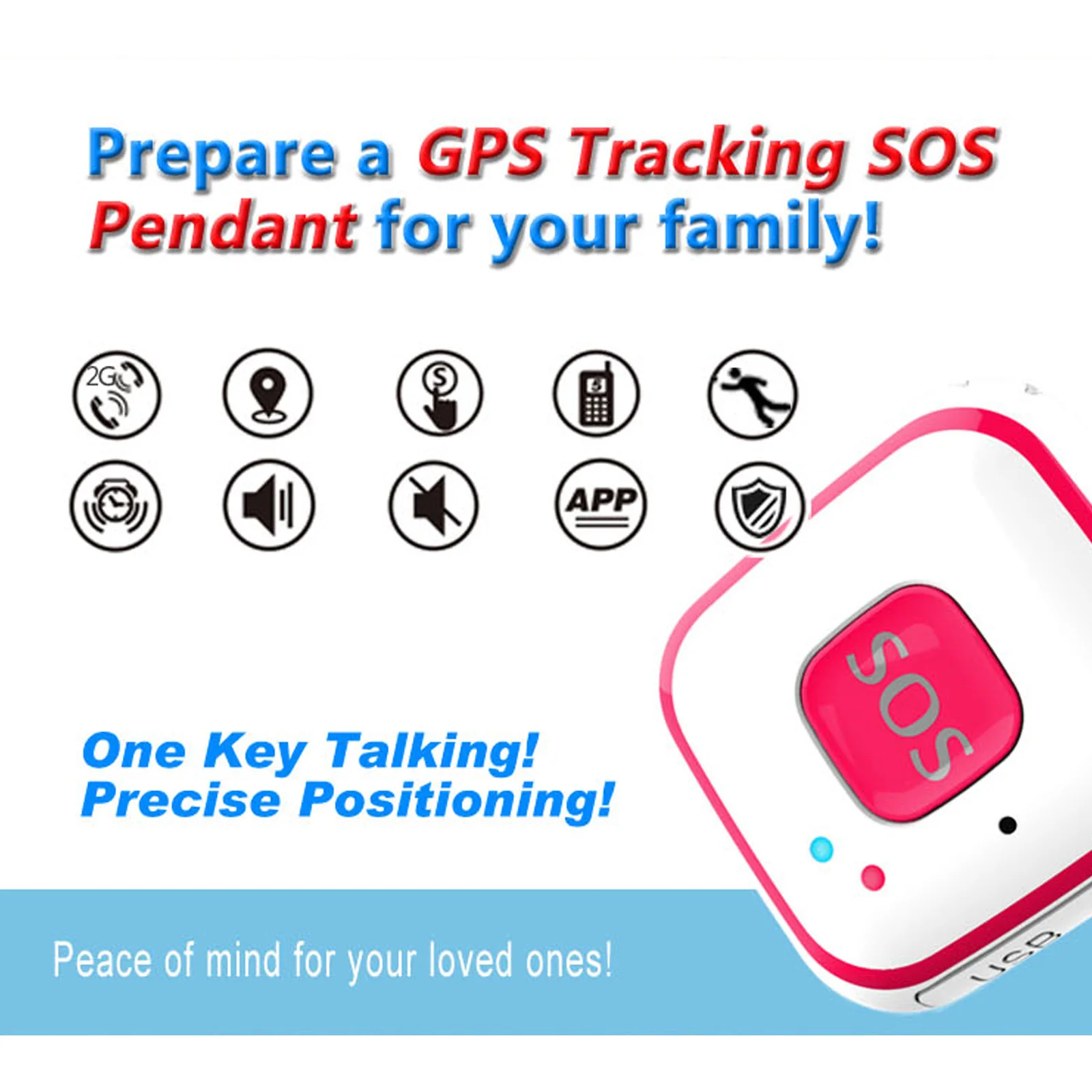 Sos Tracker Form Sos Button Speakerphonekids Elderly Sos Gps Tracker Real-time Tracking ...
